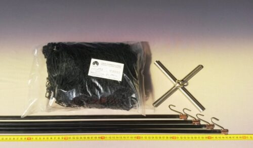 Drop net set 1,5 x 1,5 m/ Nylon knotless 20×20 mm black - 1