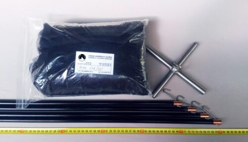 Drop net set  2 x 2 m/ Nylon knotless 5×5 mm black - 1