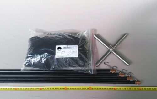 Drop net set  2 x 2 m/ Nylon knotless 8×8 mm black - 1