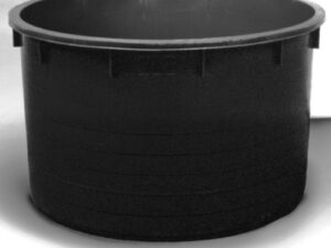 Round tank  600 l black polyethylene