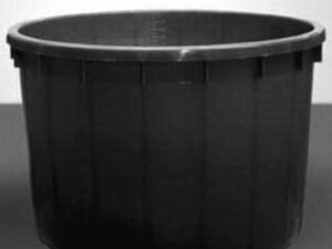 Round tank  1000 l black polyethylene