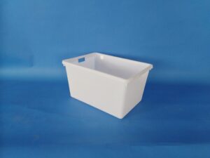 Transport box 65 l white with handles polyethylene