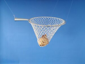 Hand net galvanized steel 45/ 30×30/2,5 mm handled - 1