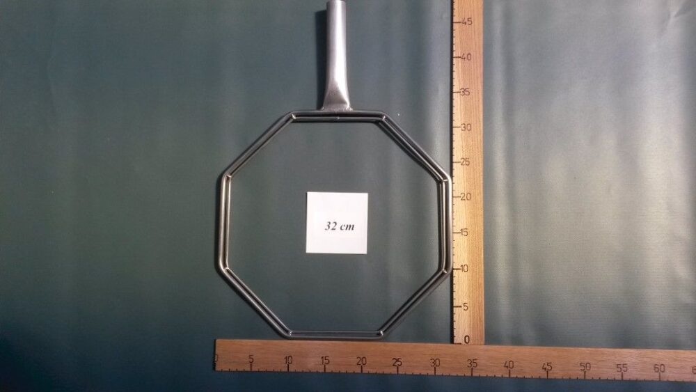 Octagon Shape Net Hand net octagon frame stainless steel 32 cm