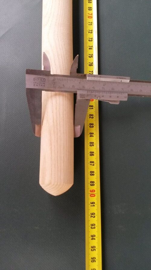Wood handle 90 cm/ 33 mm straight pole - 1
