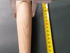 Wood handle 90 cm/ 40 mm shaped into sleeve