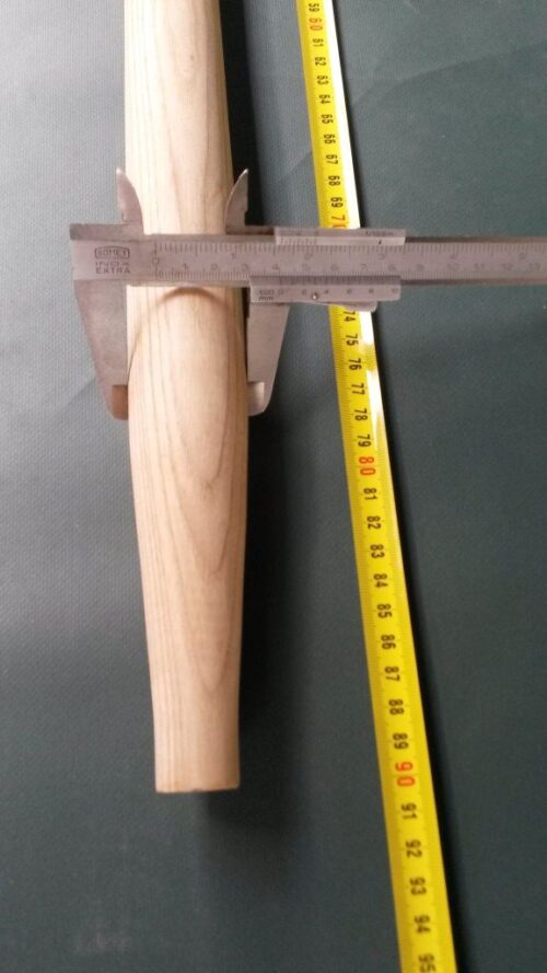 Wood handle 90 cm/ 40 mm shaped into sleeve - 1