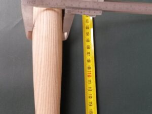 Wood handle 120 cm/ 40 mm shaped into sleeve