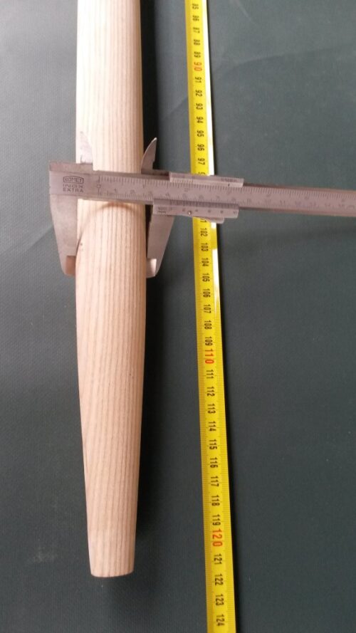 Wood handle 120 cm/ 40 mm shaped into sleeve - 1