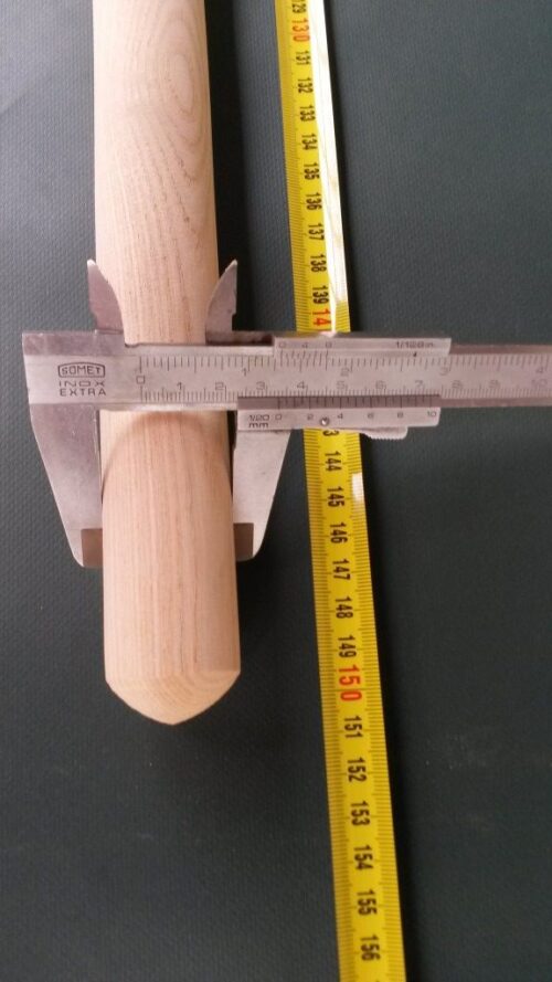 Wood handle 150 cm/ 33 mm straight pole - 1