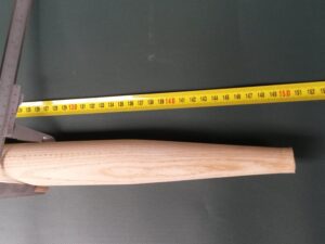Wood handle 150 cm/ 40 mm shaped into sleeve