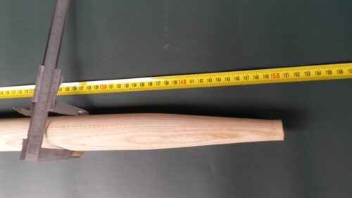 Wood handle 150 cm/ 40 mm shaped into sleeve - 1