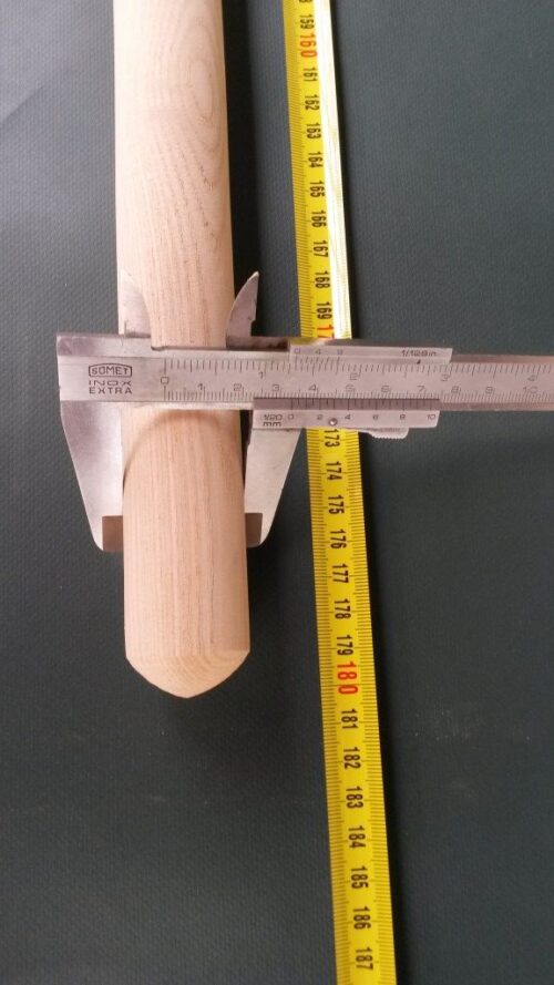 Wood handle 180 cm/ 33 mm straight pole - 1