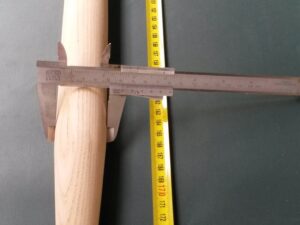 Wood handle 180 cm/ 40 mm shaped into sleeve