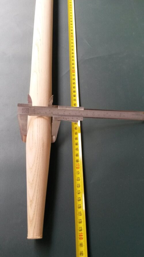 Wood handle 180 cm/ 40 mm shaped into sleeve - 1