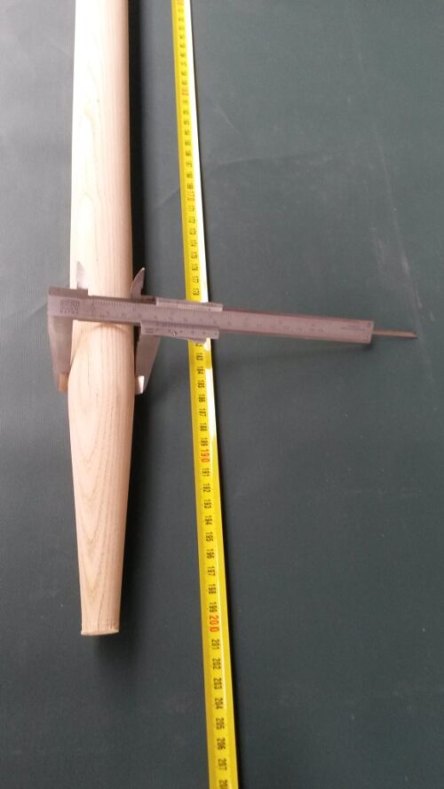 Wood handle 200 cm/ 40 mm shaped into sleeve - 1