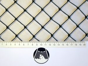 Protection net, knotted, polyethylene – multifilament 27×27/1,5 mm black