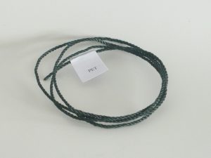 Polyethylene twine Ø 2,0 mm / 1 m woven, dark green