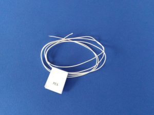 Polyester twine Ø 0,9 mm / 1 m, woven, white