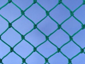 Protection net, knotted, polyethylene – multifilament 30×30/2,5 mm green