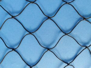 Machine-made netting Nylon knotted 40×40/ 1,2 mm black - 1