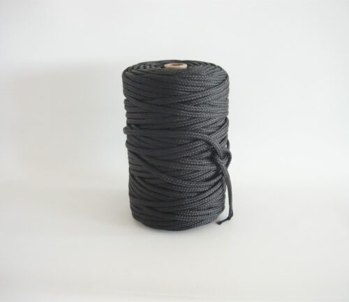 Polyethylene rope Ø 8 mm / 4 kg knitted, black - 1
