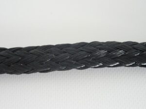 Polyethylene rope Ø 8 mm / 1 m knitted, black