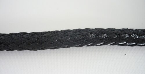 Polyethylene rope Ø 8 mm / 1 m knitted, black - 1