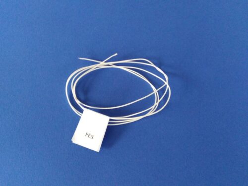 Polyester twine Ø 0,9 mm / 1 m, woven, white - 1