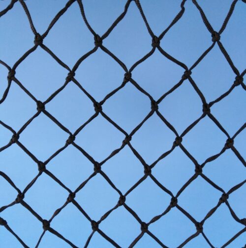 Machine-made netting polyprophylene knotted 45×45/2,5 mm black - 1