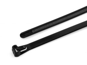 Installation clip – reasable 200×8 mm black with UV-protection